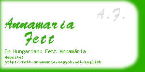 annamaria fett business card